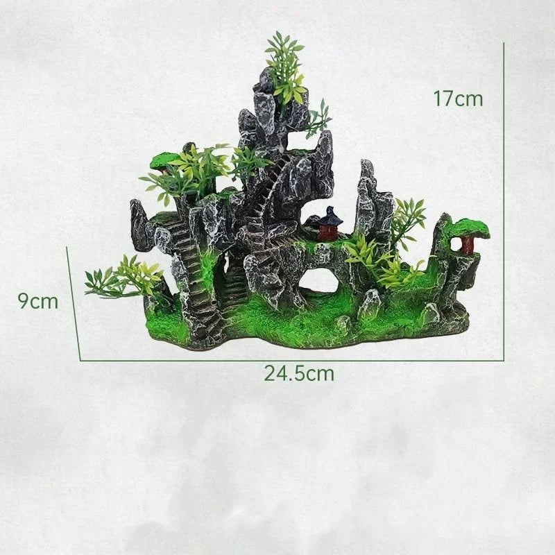 Axyaa Aquarium Rockery Moss Landscaping Decoration