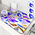 Axyaa Watercolor Kitchen Draining Mat - Large, Anti-slip, Quick Dry, Absorbent Drain Pad