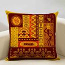 Axyaa African Dance Oil Painting Cushion Cover 45x45cm for Home Living Room Decor