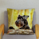 Axyaa Cute Schnauzer Print Pillowcase Cover