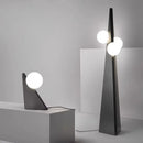 Axyaa Modern Black Metal Floor Lamp with White Glass Ball LED Table Lamps