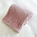 Axyaa Rabbit Plush Flannel Blanket Cover - Cozy Nap Blanket, Machine Washable