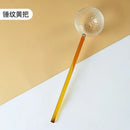 Axyaa Glass Spoon with Colored Heat-Resistant Handle for Home