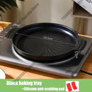 Axyaa Non-Stick Round BBQ Grill Pan - Korean Style Kitchen Accessory