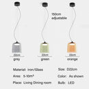 Axyaa Glass Pendant Lamp Minimalist LED Chandelier for Dining Room & Cafe