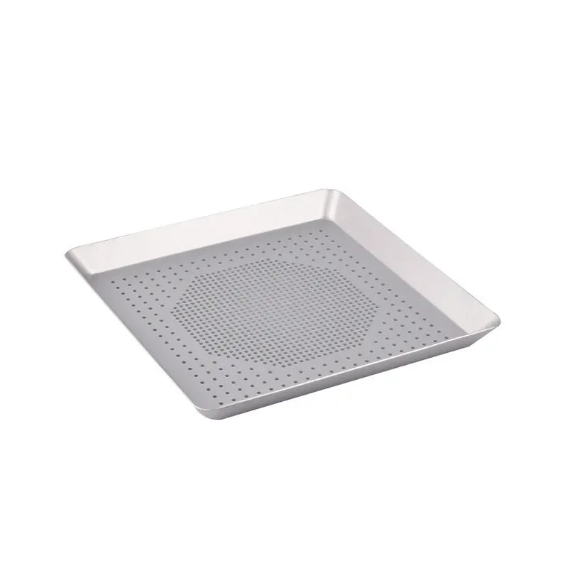 Axya Steel Perforated Pizza Baking Pan - Nonstick Round Crispy Crust Tray