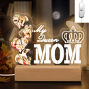 Axyaa Custom Acrylic Photo Night Light - Personalized LED Dimmable Nightlight for Mom