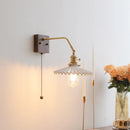 Axyaa Nordic LED Wall Sconce Pull Chain Switch Mirror Light Fixtures