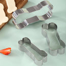 Axyaa Dog Bone Biscuit Mold Set - 3-piece Stainless Steel Baking Tools