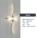 Axyaa Nordic LED Wall Sconce for Bedroom, Black/White Aluminum, AC85-265V