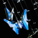 Axyaa Luxury Butterfly Crystal Chandelier Modern LED Staircase Lighting Long Hanging Luminaire for Home