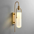 Axyaa Modern Black/Gold Glass Sconce Wall Lamp for Bedside, Living, Dining Room