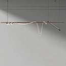 Axyaa Curved Line LED Chandelier for Nordic Minimalist Art Restaurant Bar
