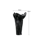 Axyaa Resin Vase Irregular Shape Black White Flowers Handicraft Ornaments