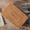 Axyaa Rattan Desktop Organizer: Eco-Friendly Storage Box for Kitchen, Cosmetics & More