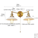 Axyaa 2-Light LED Wall Sconce with Pull Chain Switch for Coffee Bar, Bedroom, Bathroom