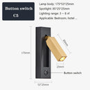 Axyaa Black Brass USB Wall Lamp Sconce, 3W Spotlight for Bedroom Reading