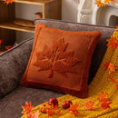 Axyaa Halloween Pumpkin Plush Pillowcase Double-Sided Cushion Cover - 50x50cm