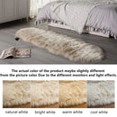 Axyaa Long Plush Fur Rug for Living Room, Bedroom - Luxurious Artificial Sheepskin Carpet