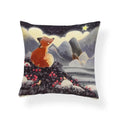 Axyaa Creative Fox Christmas Tree Cushion Cover - Retro Animal Sofa Decor Pillowcase
