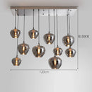 Axyaa Glass Chandelier Dining Room Pendant Lights Ceiling Lamps Fancy Indoor Lighting