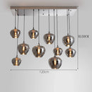 Axyaa Glass Chandelier Pendant Lighting Fixture for Dining Room, Salon, Indoor Decoration