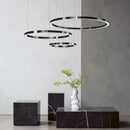 Axyaa Modern Circular Ring Pendant Light for Minimalist Living Room
