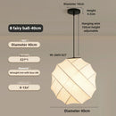 Axyaa Soft Glow Silk Fabric LED Pendant Chandelier for Dining Bedroom Loft