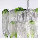 Axyaa French Green Glass Chandelier for Dining, Bedroom, Living Room