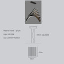 Axyaa Fishbone LED Pendant Light: Modern Nordic Chandelier for Home, Restaurant, and Loft