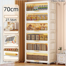 Axyaa Foldable Flip-Top Storage Cabinet: 3-6 Tier Kitchen/Bathroom/Living Room Organizer
