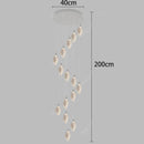 Axyaa Modern Duplex Building Staircase Chandelier for Living Room Indoor Lighting
