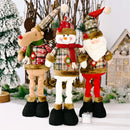 Axyaa Christmas Doll Ornaments Santa Snowman Elk Flexible Decor Xmas Gift