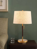 Axyaa Modern Leather Iron Table Lamp with Pull Switch