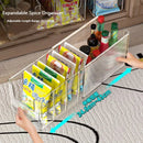 Axyaa Spice Organizer Dividers Tea Snack Clear Storage Bins Display Containers