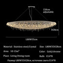 Axyaa Crystal Chandeliers: Elegant Pendant Ceiling Lights for Living Room and Dining Room