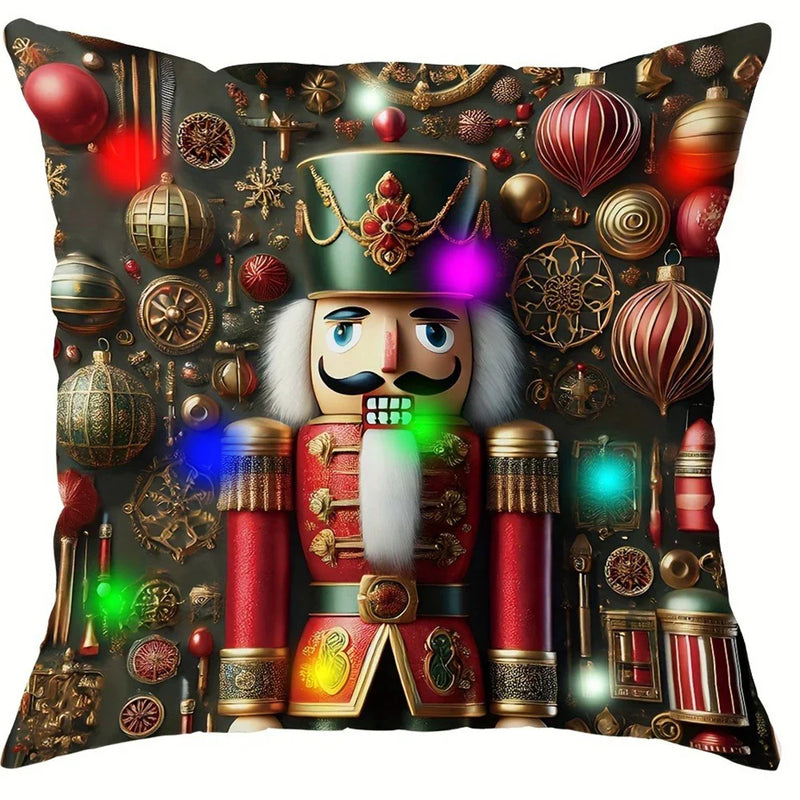 Nutcracker Princess LED Pillowcase - Festive Christmas Home Decor by Axyaa