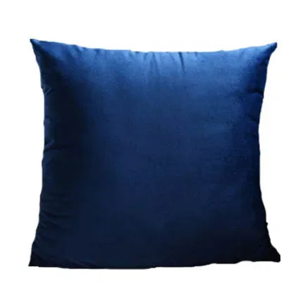 Blue Velvet Cushion Cover for Stylish Home Decor by Axyaa