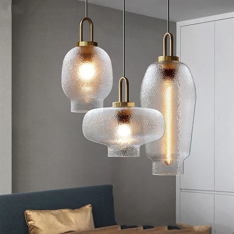 Nordic LED Glass Pendant Lights by Axyaa for Living Room Kitchen Bedroom Loft Decor