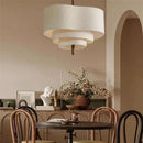 Axyaa Linen Cloth Boho Pendant Lamp for Home Decor and Lighting