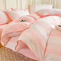 Axyaa Solid Purple Bedding Set: Soft Polyester Cover Set for Twin Queen Full Size
