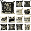Black White Happy Halloween Trick Or Treat Pillowcase for Axyaa Décor