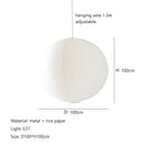 Axyaa Japanese Rice Paper LED Chandeliers - Creative Art Lantern Pendant Lights