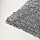 Axyaa Grey Boho Striped Corduroy Throw Pillow Covers for Farmhouse Couch
