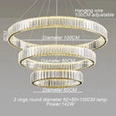 Axyaa Modern LED Crystal Round Chandelier for Dinning Living Room