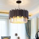 Axyaa Luxury Black Crystal Chandelier for Living & Dining Room décor