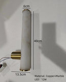 Axyaa LED Marble Copper Wall Lamp for Bedroom & Dining Room