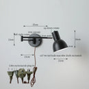 Axyaa Cream LED Swing Long Arm Wall Lamp for Living Room & Bedroom