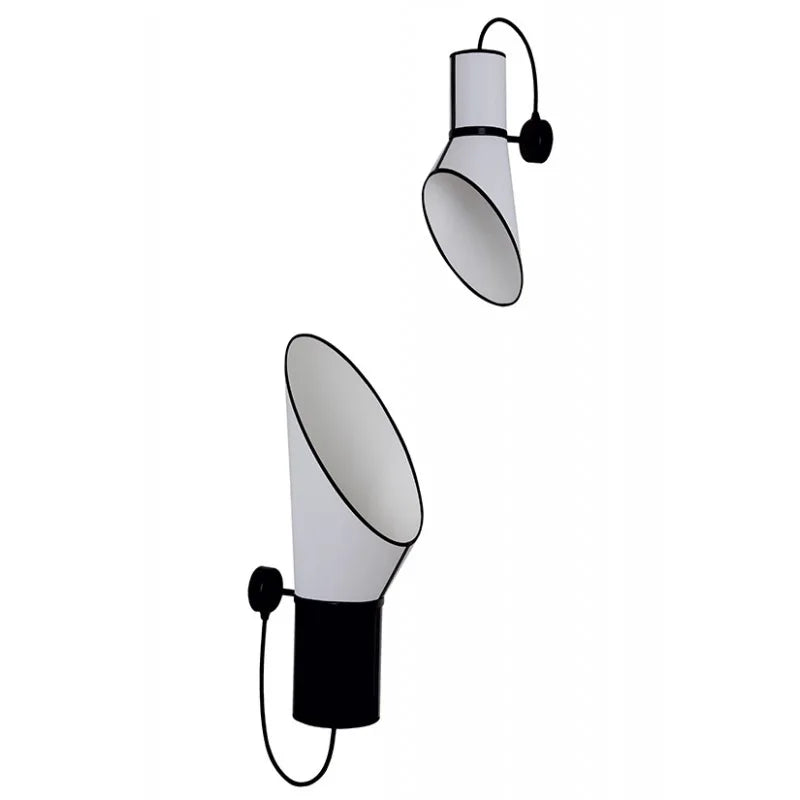 Axyaa White Cloth Lampshade Wall Light for Bedroom | Art Deco Sconce