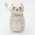 Axyaa Cat Ceramic Mug Set: Spoon, Lid, Hand-painted, Coffee, Tea, Novelty Gift
